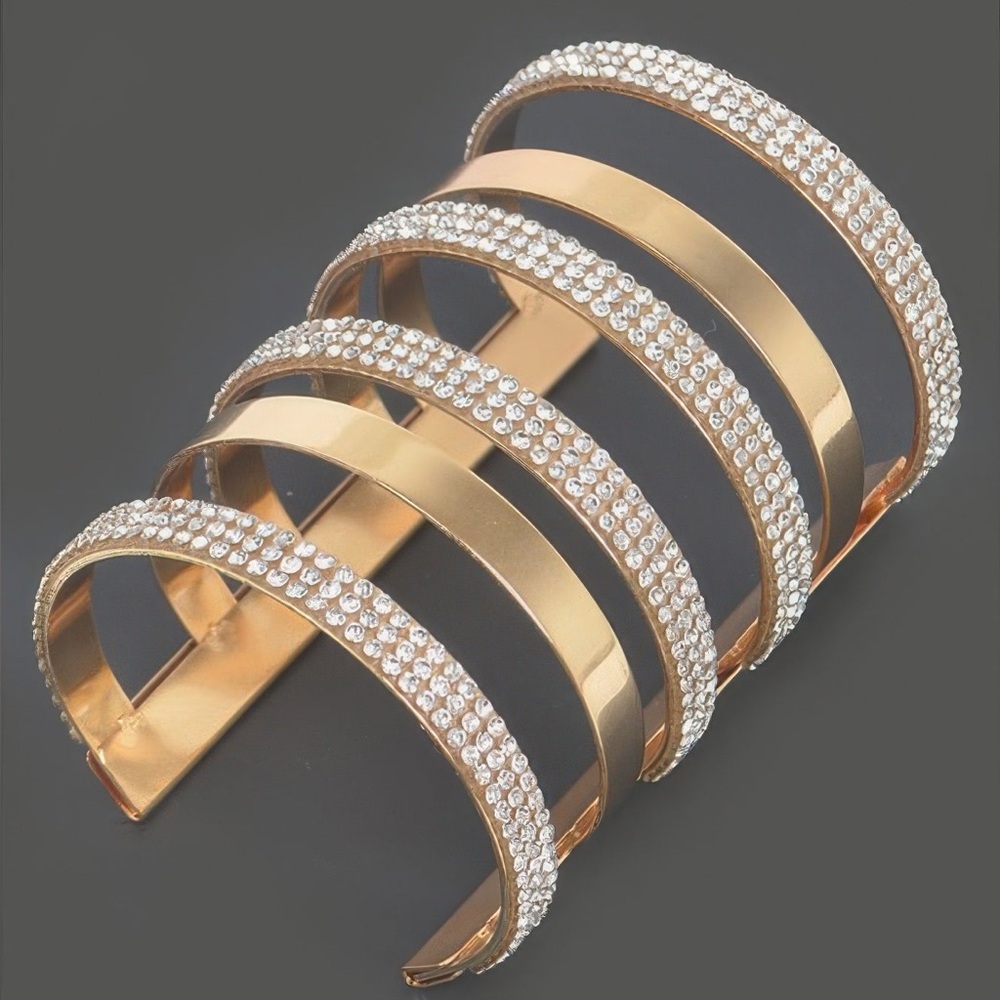 Rhinestone Metal Cuff